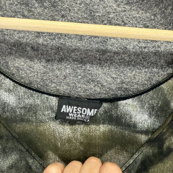 Awesome Dress Women M Medium Gray Geometric Shift Midi Sleeveless Round Neck - Picture 3 of 6